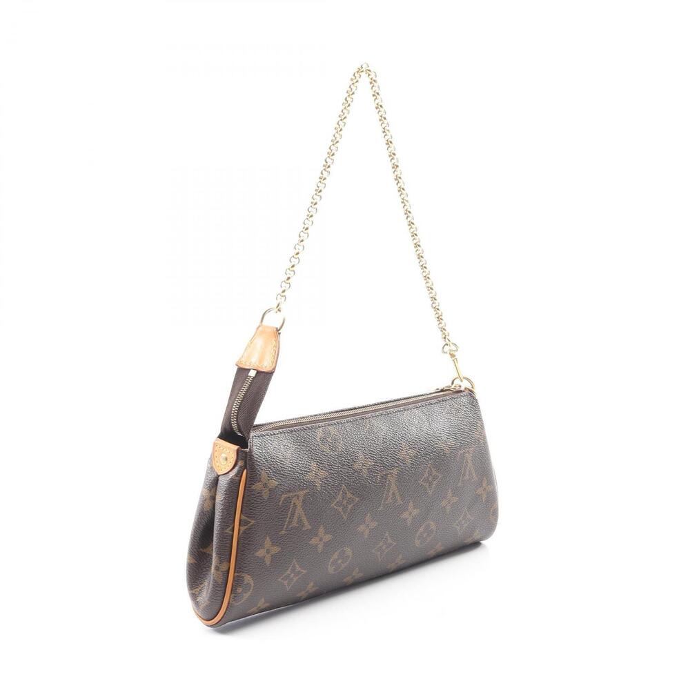 Louis Vuitton Leather Eva Bag Shoulder Monogram Brown Canvas